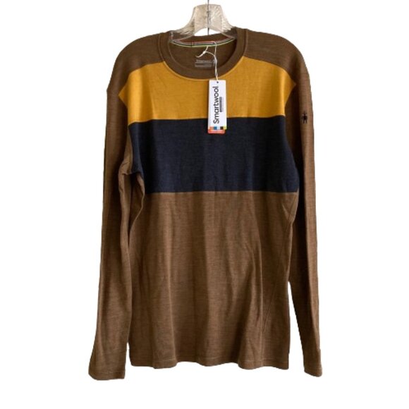 NWT Smartwool Thermal Merino Colorblock Crew Base Layer Top Size L - Picture 2 of 10